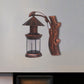 Frendorf | 1 Lichtklar Glas Wand Sconces Licht Retro Küsten Schwarz/Kupfer Petroleum Flur Beleuchtung Fixture