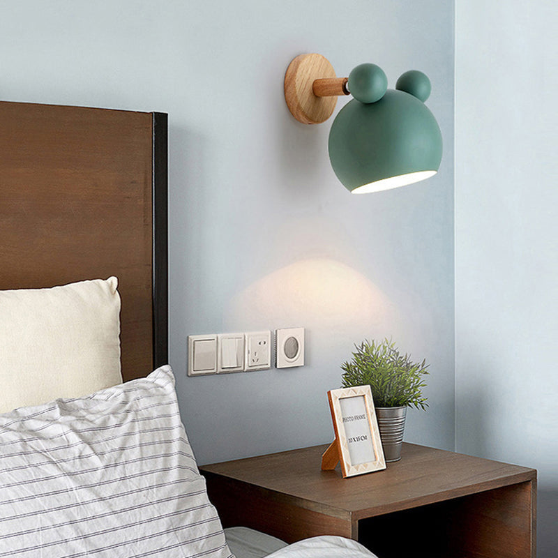 Drehbare Maus Kinderzimmer Wandlampe Metall 1 Kopf Macaron Loft Wandstrahler