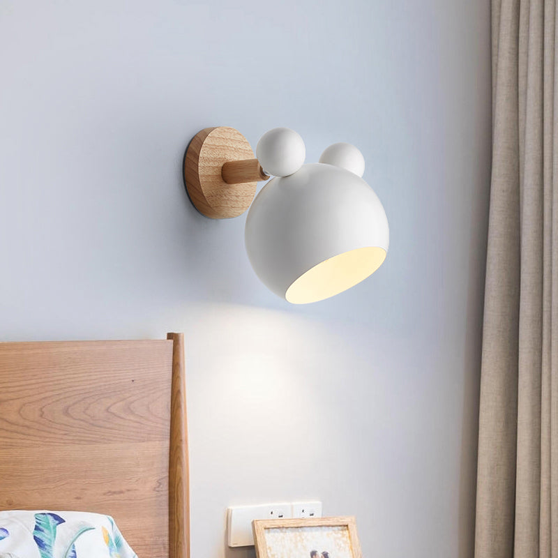 Drehbare Maus Kinderzimmer Wandlampe Metall 1 Kopf Macaron Loft Wandstrahler