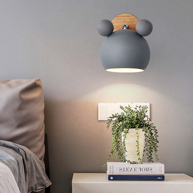 Drehbare Maus Kinderzimmer Wandlampe Metall 1 Kopf Macaron Loft Wandstrahler