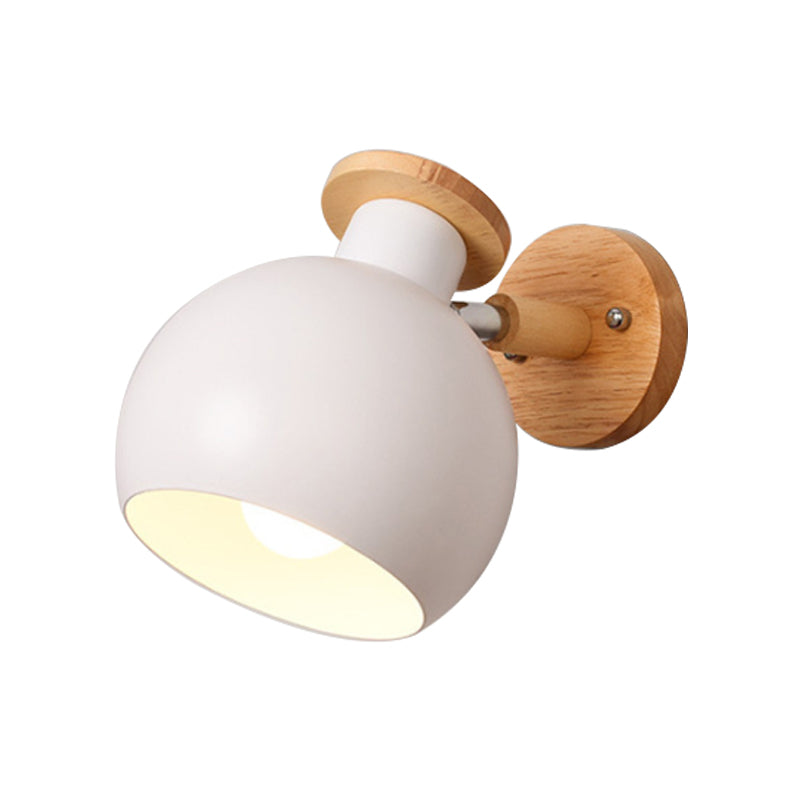 Frendorf | Draai-bare Metaal-sferische Wandlamp Kleuterklas 1 Licht Macaron Wandlamp