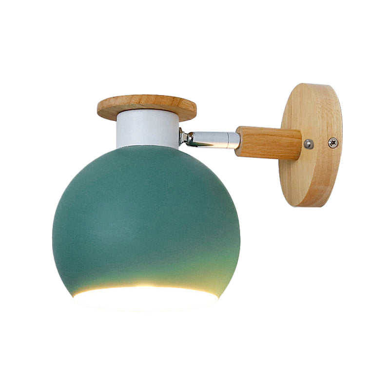 Frendorf | Draai-bare Metaal-sferische Wandlamp Kleuterklas 1 Licht Macaron Wandlamp