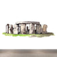 Global inspirierte historische Relikte Wandmalerei Pastellfarbene Architektur Wandverkleidung für Zuhause