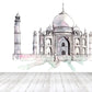 Global inspirierte historische Relikte Wandmalerei Pastellfarbene Architektur Wandverkleidung für Zuhause