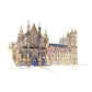 Global inspirierte historische Relikte Wandmalerei Pastellfarbene Architektur Wandverkleidung für Zuhause