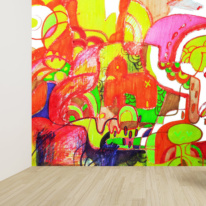 Graffiti Entertainment Tapete Wandbild Zeitgenössische Vlies Wandverkleidung für Jungenzimmer