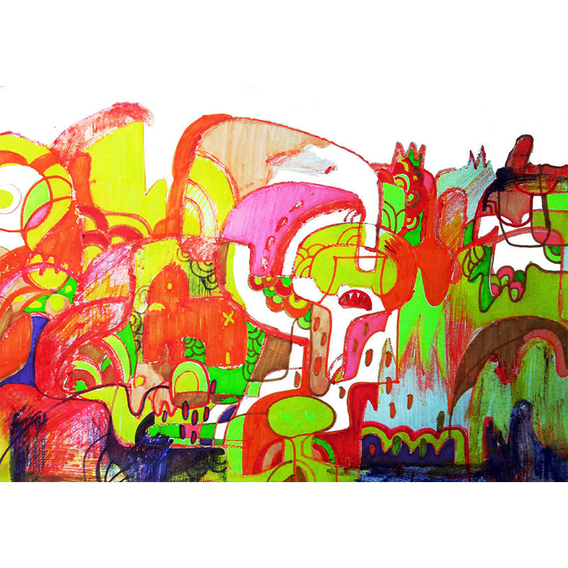 Graffiti Entertainment Tapete Wandbild Zeitgenössische Vlies Wandverkleidung für Jungenzimmer