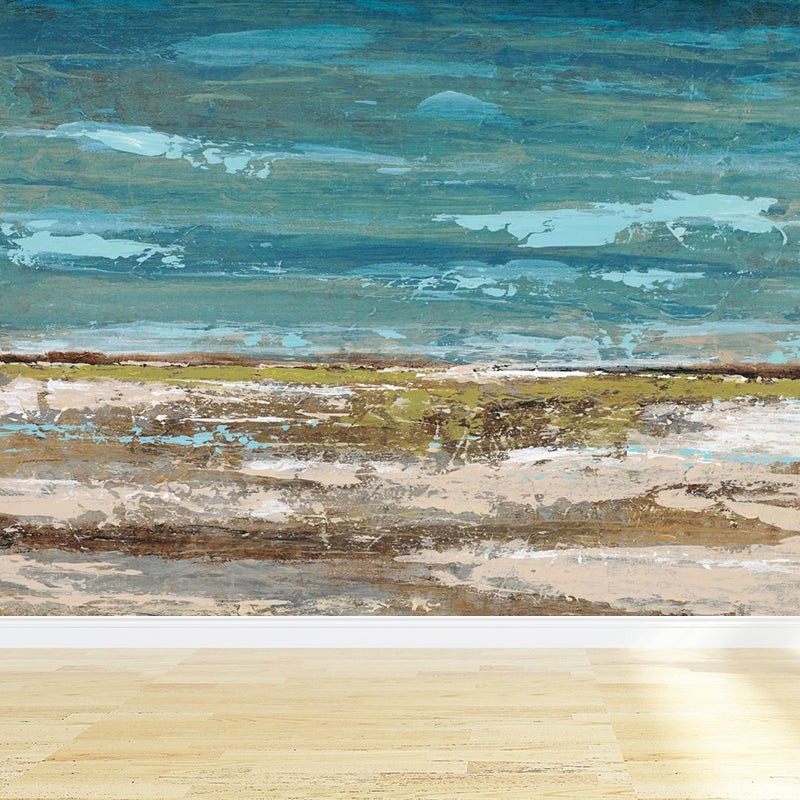 Moderne Landschaftsmalerei Wandbild Sanfte Farben Abstract Wandverkleidung für Zuhause, Individueller Druck