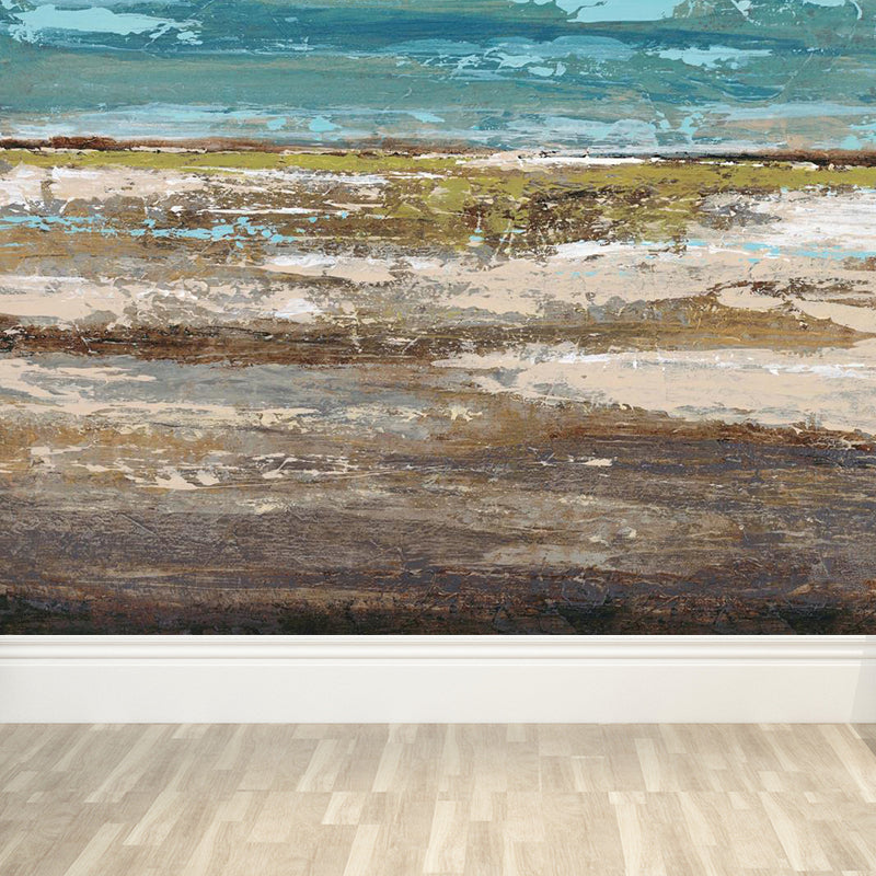 Moderne Landschaftsmalerei Wandbild Sanfte Farben Abstract Wandverkleidung für Zuhause, Individueller Druck