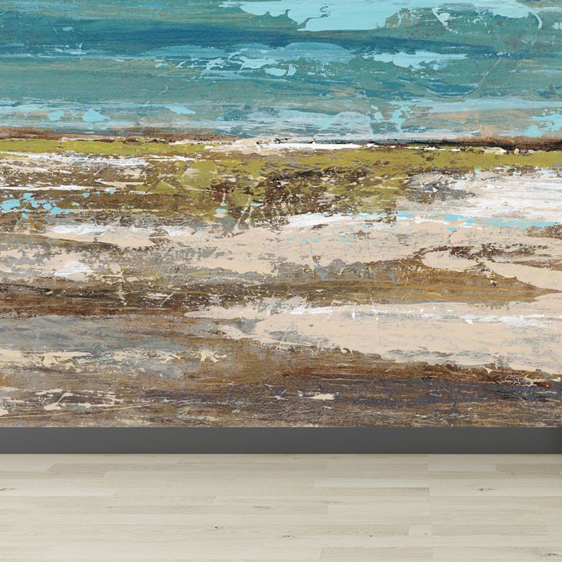 Moderne Landschaftsmalerei Wandbild Sanfte Farben Abstract Wandverkleidung für Zuhause, Individueller Druck