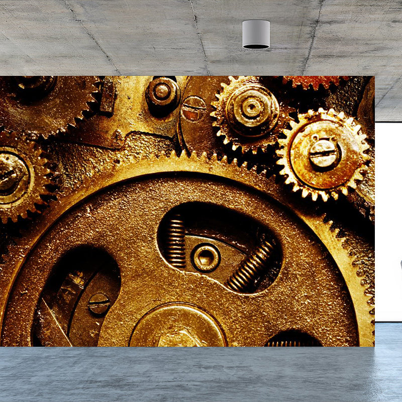 Dunkel Farbgear Tapete Mural Metall Steampunk Wasserdichtigkeit Wandkunst für Garage