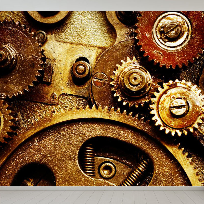 Dunkel Farbgear Tapete Mural Metall Steampunk Wasserdichtigkeit Wandkunst für Garage