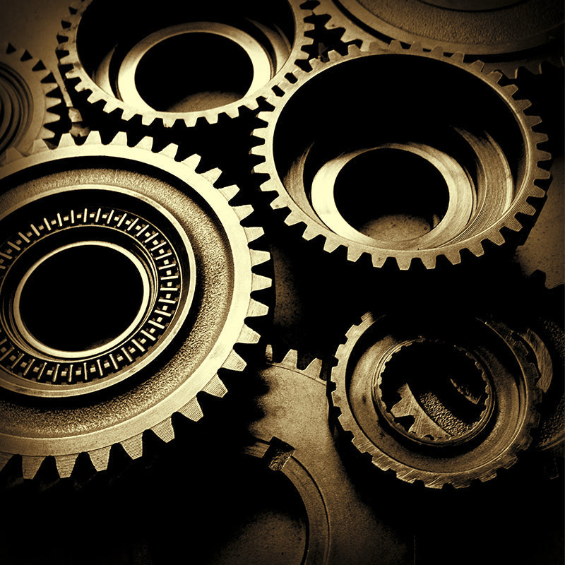Dunkel Farbgear Tapete Mural Metall Steampunk Wasserdichtigkeit Wandkunst für Garage
