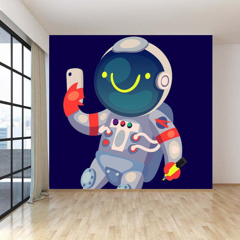 Kinder Astronauten Tapete Mural Dunkle Farbe Jungs Schlafzimmer Wandkunst, Maßanfertigung