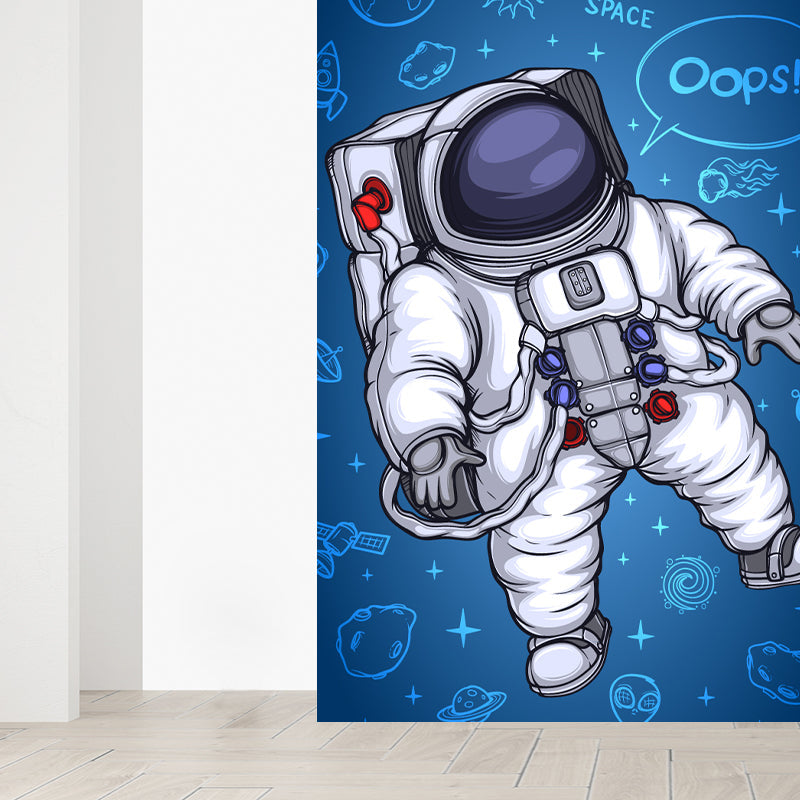 Kinder Astronauten Tapete Mural Dunkle Farbe Jungs Schlafzimmer Wandkunst, Maßanfertigung