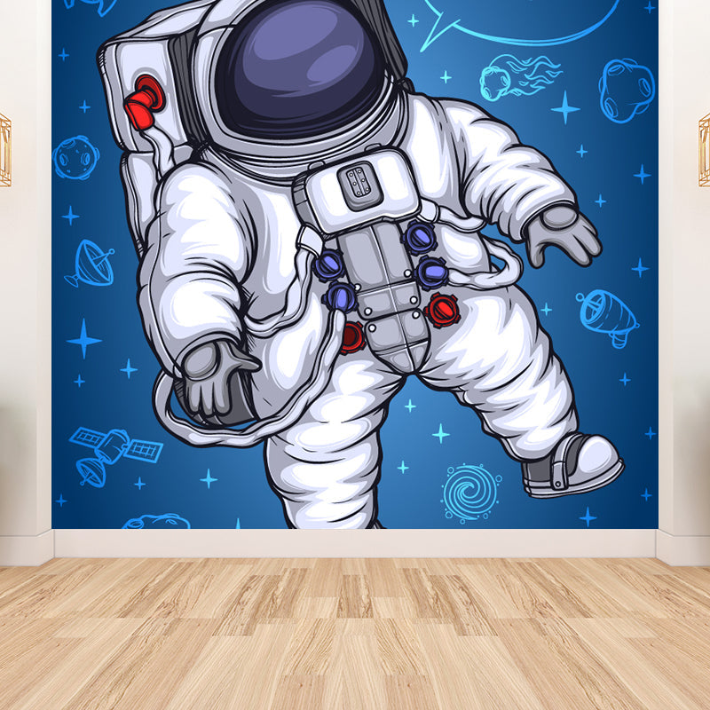 Kinder Astronauten Tapete Mural Dunkle Farbe Jungs Schlafzimmer Wandkunst, Maßanfertigung