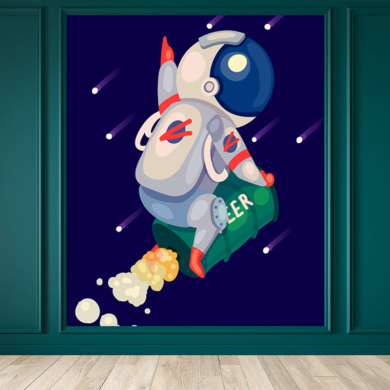 Kinder Astronauten Tapete Mural Dunkle Farbe Jungs Schlafzimmer Wandkunst, Maßanfertigung