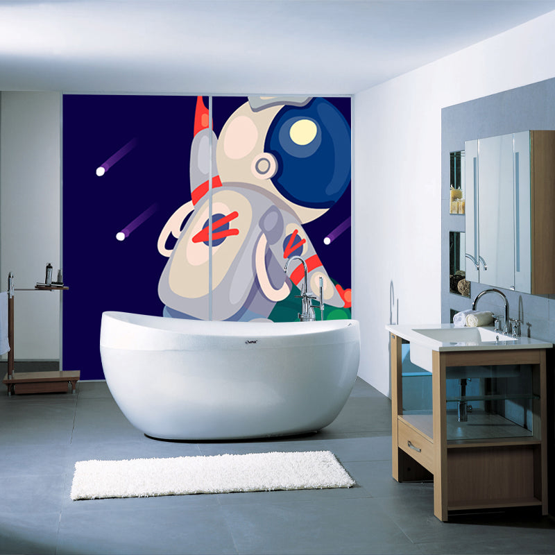 Kinder Astronauten Tapete Mural Dunkle Farbe Jungs Schlafzimmer Wandkunst, Maßanfertigung
