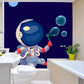Kinder Astronauten Tapete Mural Dunkle Farbe Jungs Schlafzimmer Wandkunst, Maßanfertigung