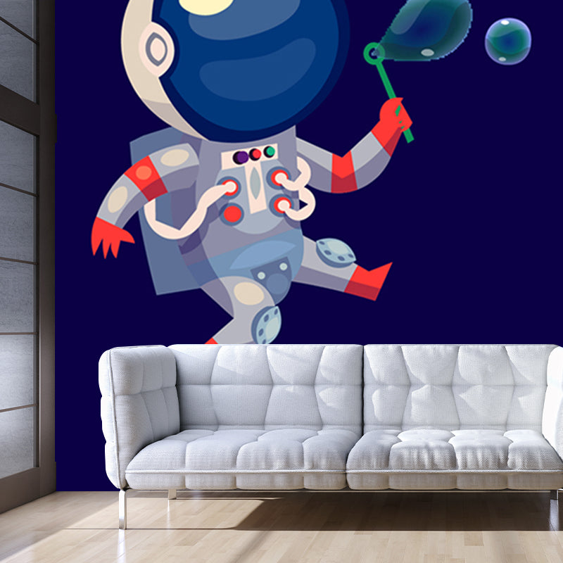 Kinder Astronauten Tapete Mural Dunkle Farbe Jungs Schlafzimmer Wandkunst, Maßanfertigung