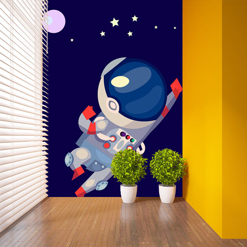 Kinder Astronauten Tapete Mural Dunkle Farbe Jungs Schlafzimmer Wandkunst, Maßanfertigung