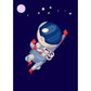 Kinder Astronauten Tapete Mural Dunkle Farbe Jungs Schlafzimmer Wandkunst, Maßanfertigung