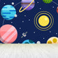 Frendorf | Kinder Cosmos Raumschiff Wandmural Sanfte Farbe Wasserabweisende Wandkunst für Jungenzimmer