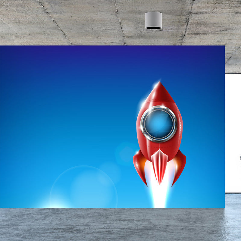 Frendorf | Kinder Cosmos Raumschiff Wandmural Sanfte Farbe Wasserabweisende Wandkunst für Jungenzimmer