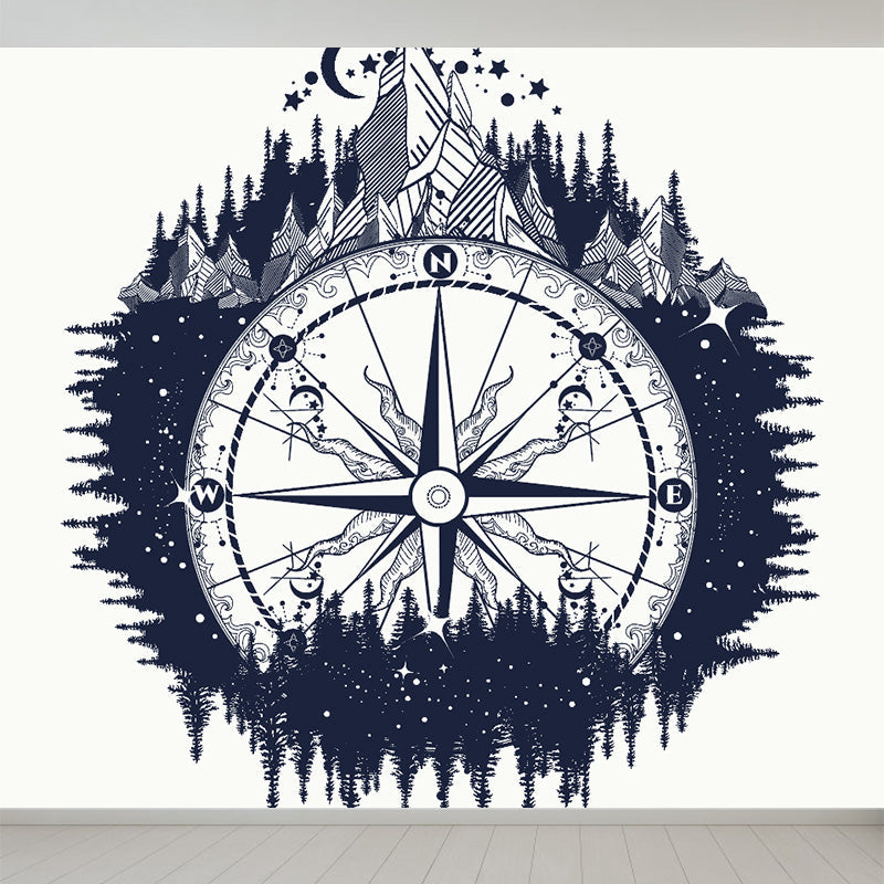 Frendorf | Kinder Cosmos Raumschiff Wandmural Sanfte Farbe Wasserabweisende Wandkunst für Jungenzimmer