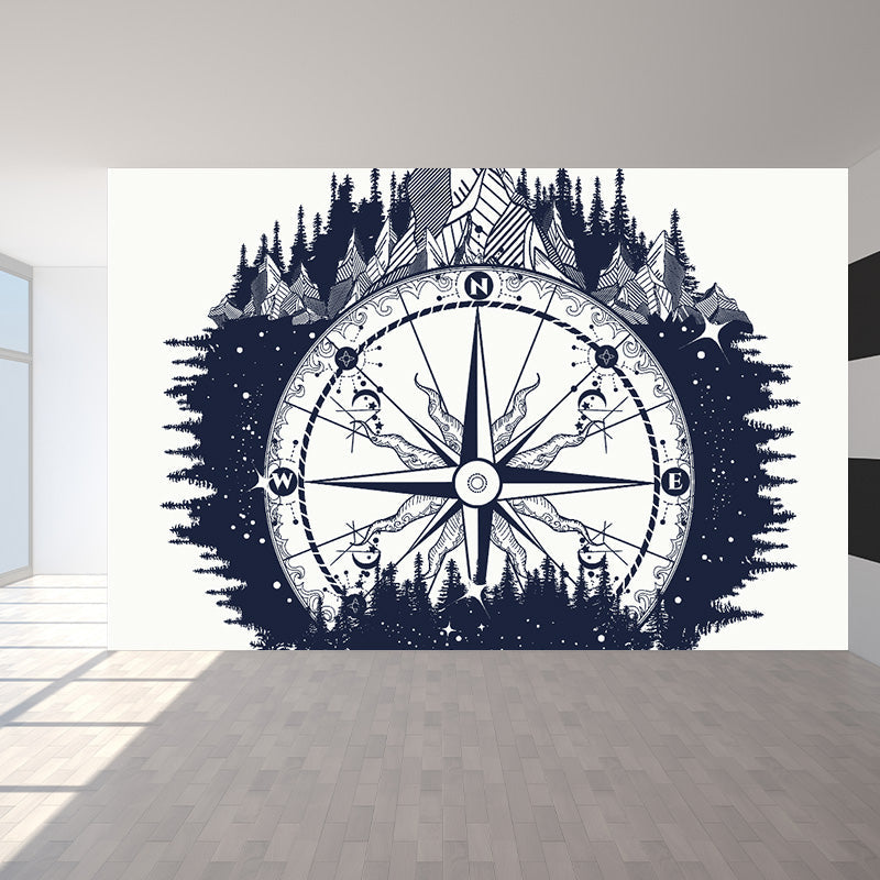 Frendorf | Kinder Cosmos Raumschiff Wandmural Sanfte Farbe Wasserabweisende Wandkunst für Jungenzimmer
