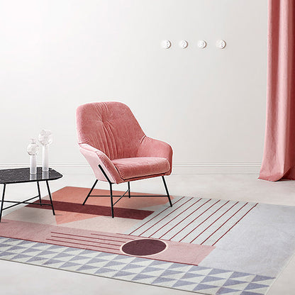 Frendorf | Bold Wohnzimmer Bereich Teppich Mehrfarbig Mischgeometric Formen Teppich Polyester Anti-Rutsch Rücken Teppich