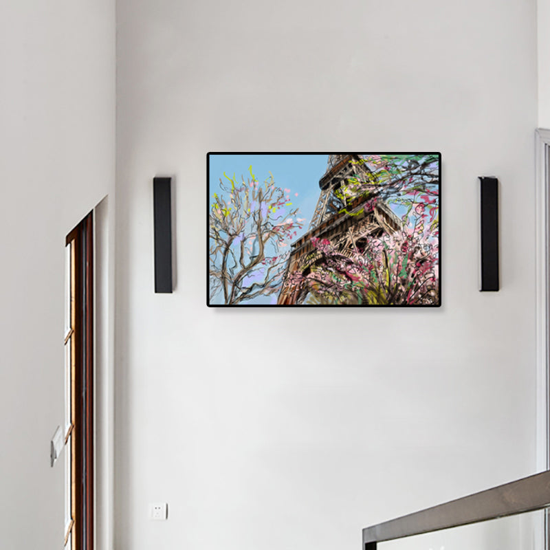 Frendorf | Global Inspirierte Landmarken Malerei Leinwanddruck Texturiertes Pastell Wandkunst für Hotel