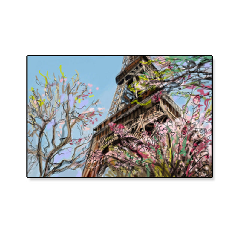 Frendorf | Global Inspirierte Landmarken Malerei Leinwanddruck Texturiertes Pastell Wandkunst für Hotel