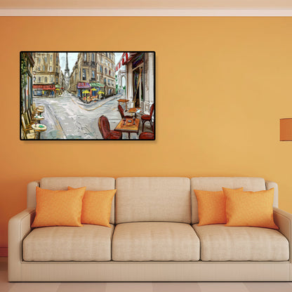Frendorf | Global Inspirierte Landmarken Malerei Leinwanddruck Texturiertes Pastell Wandkunst für Hotel