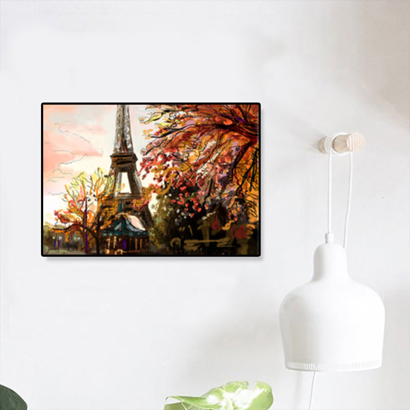 Frendorf | Global Inspirierte Landmarken Malerei Leinwanddruck Texturiertes Pastell Wandkunst für Hotel