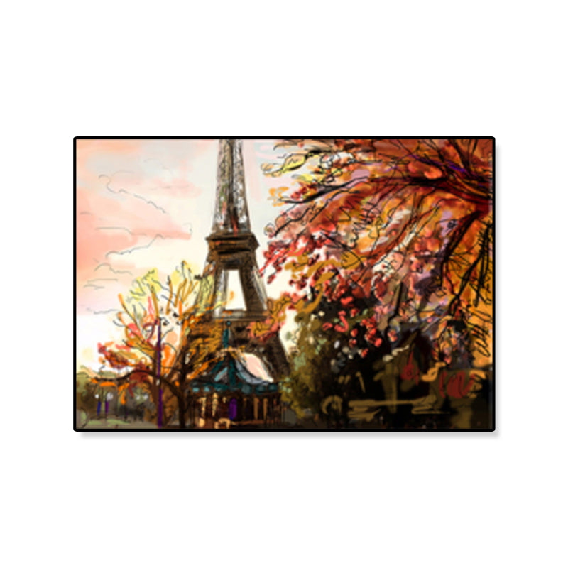 Frendorf | Global Inspirierte Landmarken Malerei Leinwanddruck Texturiertes Pastell Wandkunst für Hotel