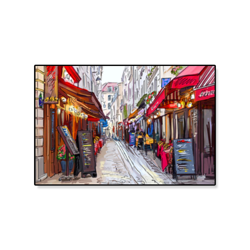 Frendorf | Global Inspirierte Landmarken Malerei Leinwanddruck Texturiertes Pastell Wandkunst für Hotel