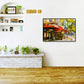 Frendorf | Global Inspirierte Landmarken Malerei Leinwanddruck Texturiertes Pastell Wandkunst für Hotel
