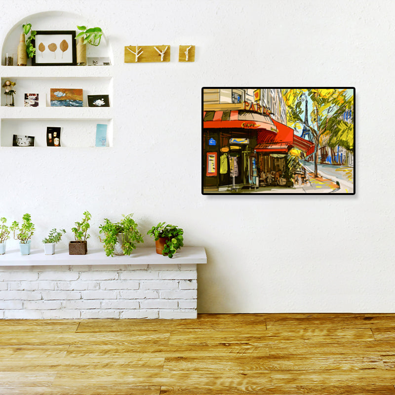 Frendorf | Global Inspirierte Landmarken Malerei Leinwanddruck Texturiertes Pastell Wandkunst für Hotel