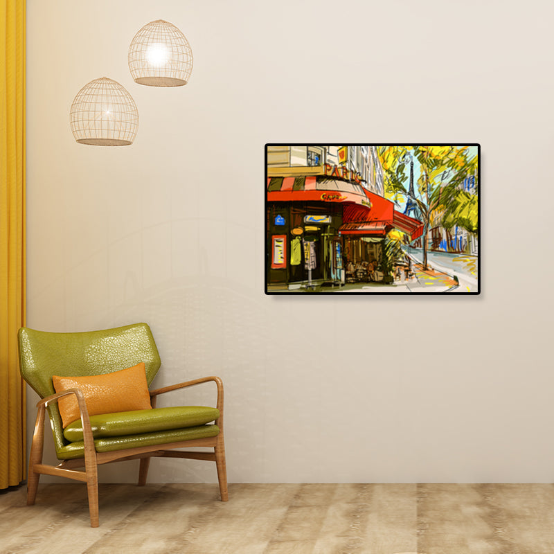 Frendorf | Global Inspirierte Landmarken Malerei Leinwanddruck Texturiertes Pastell Wandkunst für Hotel