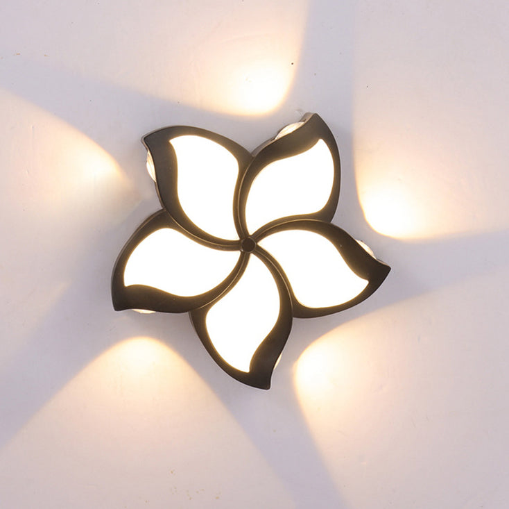 Zeitgenössische Einfachheit Aluminium Pinwheel Acrylschirm LED Wandleuchte Lampe für Schlafzimmer