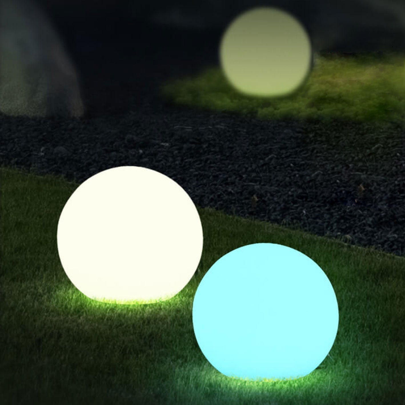 Frendorf | SolarSphere LED Kugelleuchte für Außen | Solar Wasserdicht | Dekorative Beleuchtung für Rasen & Garten | Nachhaltig & Wetterfest