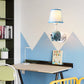 Zeitgenössische kreative Cartoon-Resin-Einhorn-Stoffschirm 1-Licht-Kinder-Wandlampe für das Schlafzimmer
