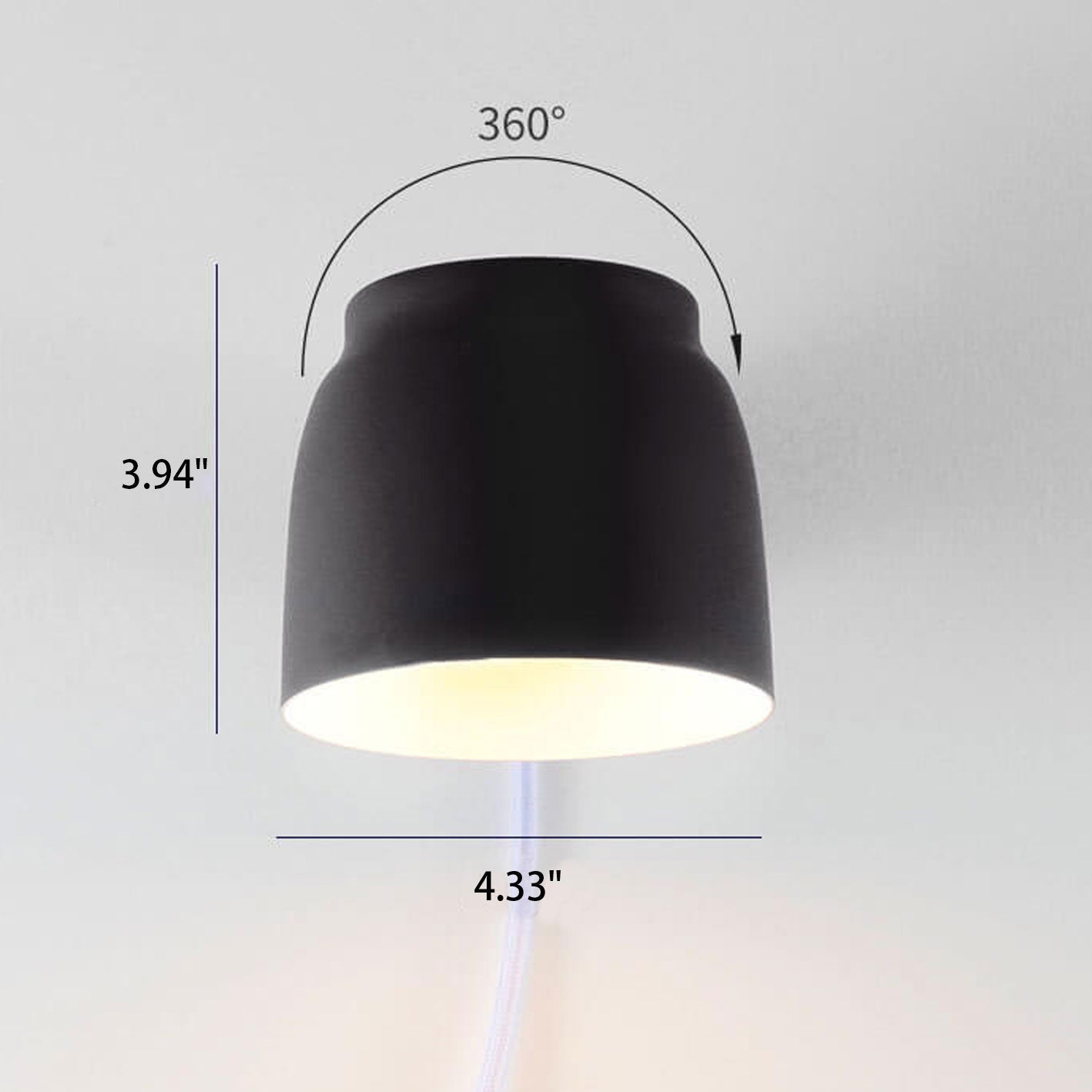 Frendorf | LumaTube Nordic Wandlampe | Drehbares Zylinderdetail | Minimalistisches Design | LED Wandleuchte