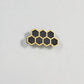 Frendorf | LumoHex Prime | Modernes Outdoor LED Wandlicht | Hexagon Schwarz-Gold Kombination