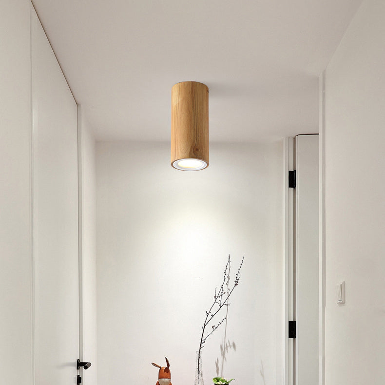 Frendorf | LumaKube Nordic Design LED Deckenleuchte | Holzoptik | Flush Mount | Warmweiß oder Kaltweiß | Stilvolle Beleuchtung für Zuhause