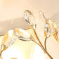 Moderne Kreative Leichte Luxus Kristallblatt 1-Licht Wandlampe