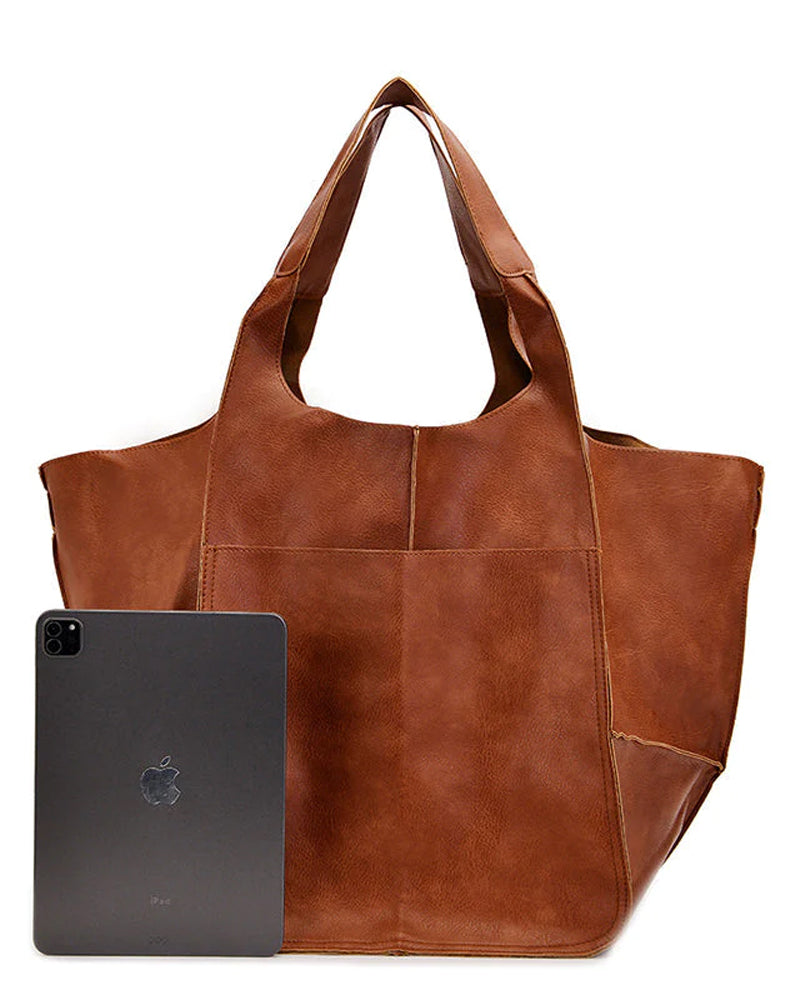 Frendorf | Chic & Nachhaltige Ledertasche mit Großer Kapazität - Elegante, Vielseitige Damenhandtasche