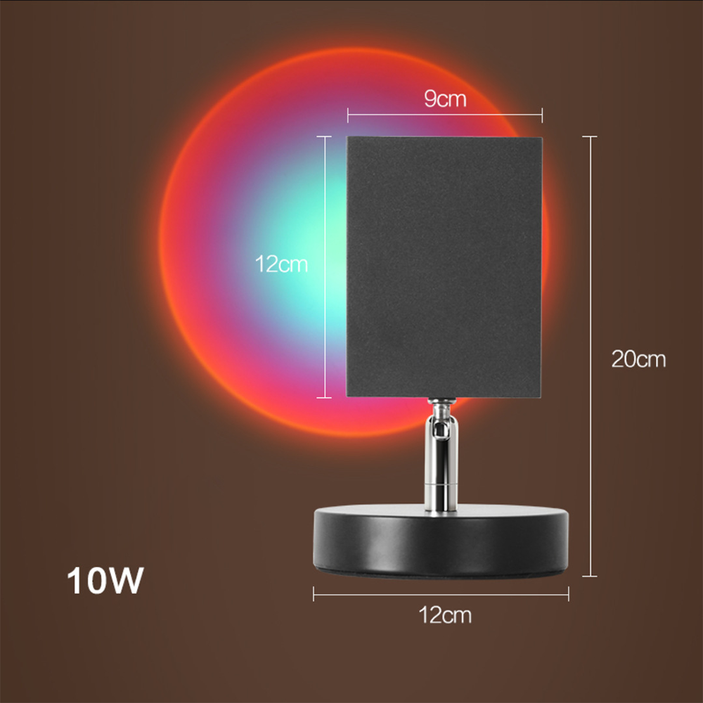 GlowBright – Retro-Sonnenuntergang-Tischlampe