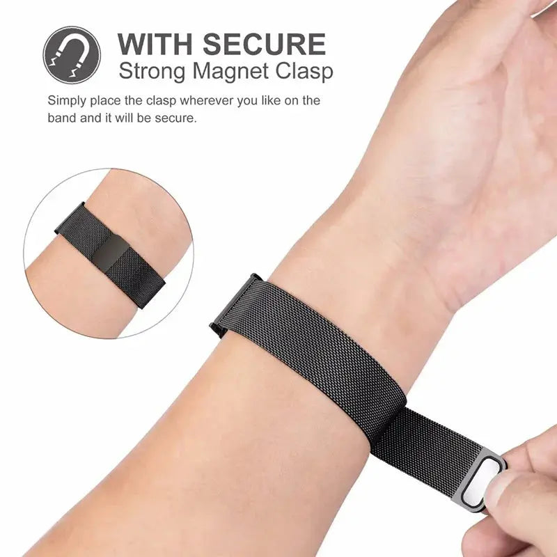 Frendorf | LuxeMesh Milanese Loop-Uhrenarmband für Garmin Vivoactive & Forerunner
